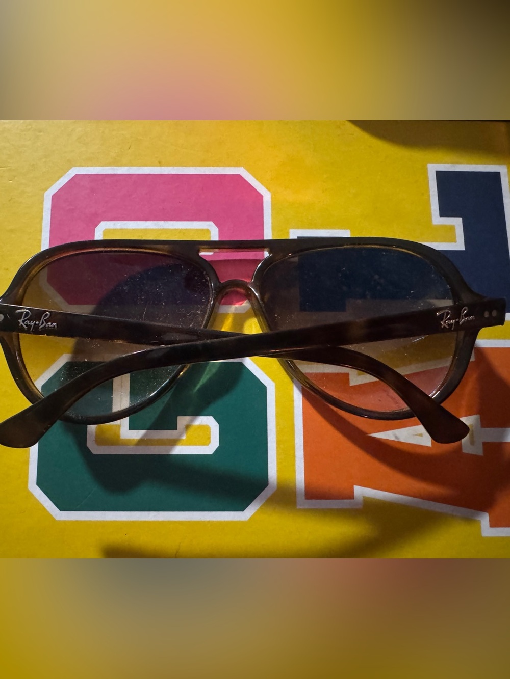 Ray-Ban Brown Gradient Lens Sunglasses with Dark Brown Frames